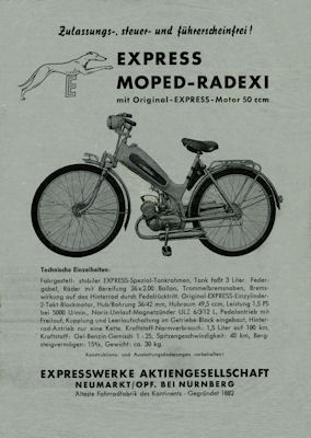 Express Radexi brochure 1950s