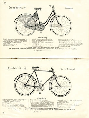 Excelsior bicycle program 1908