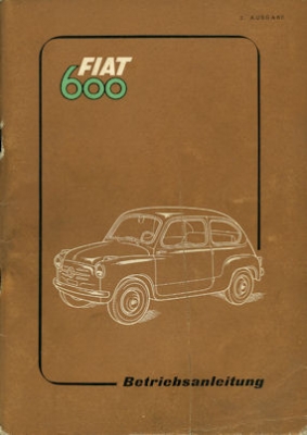 Fiat 600 Bedienungsanleitung 1955