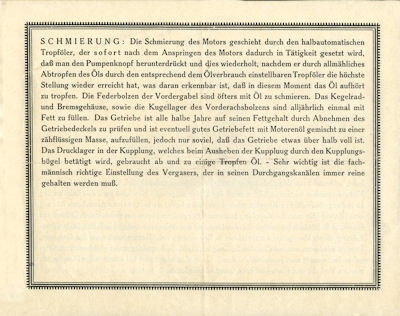 Göricke K 1 Motorrad Prospekt ca. 1925
