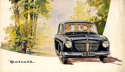 Goliath car 700 / 900 brochure 1956