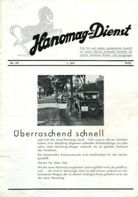 Hanomag-Dienst Nr. 39 1.7.1932
