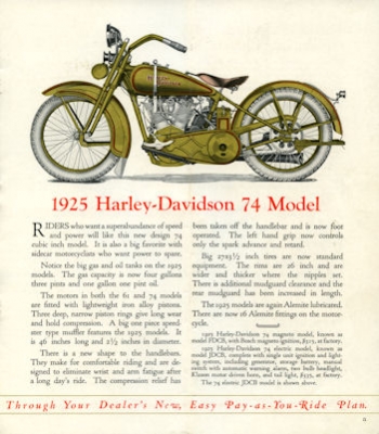 Harley-Davidson program 1925