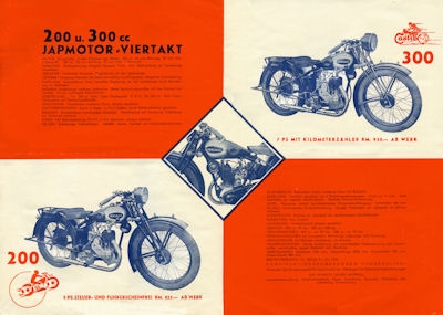 Hercules 200 ccm / 300 cm Prospekt ca. 1930