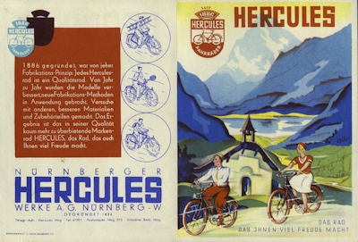 Hercules Fahrrad Programm 1930er Jahre