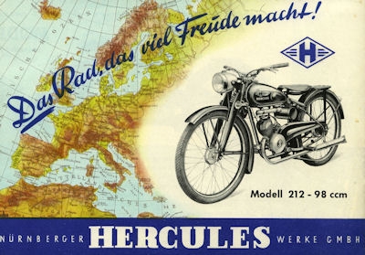 Hercules Modell 212 Prospekt ca. 1950