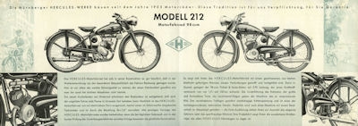 Hercules Modell 212 Prospekt ca. 1950