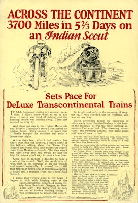 Indian Scout brochure 1925