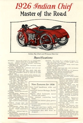 Indian Big Chief 74 brochure 1926