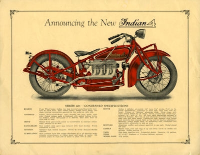 Indian 4 brochure ca. 1930