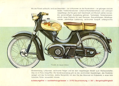 Kreidler Florett Prospekt 3.1959