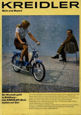 Kreidler Mofa und Moped Prospekt 7.1969