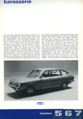 Lancia Beta Seller Handbook 1970s