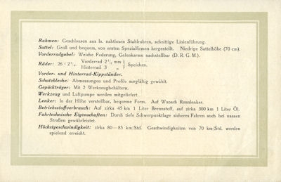 Leopard 250 ccm brochure 1925