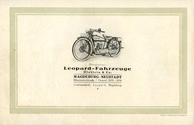 Leopard 250 ccm brochure 1925