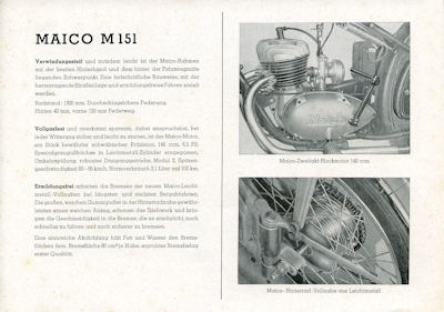 Maico M 151 und M 126 Prospekt 1952