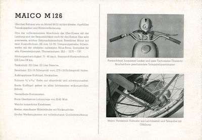 Maico M 151 und M 126 Prospekt 1952