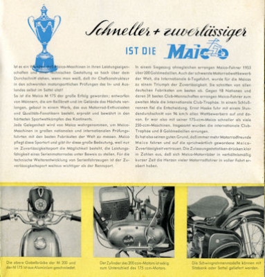 Maico Programm 1954