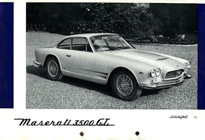 Maserati 3500 GT Prospekt ca. 1961