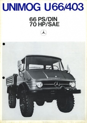 Mercedes-Benz Unimog U 66/403 brochure 1973