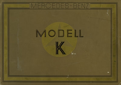 Mercedes-Benz Modell K Prospekt ca. 1926