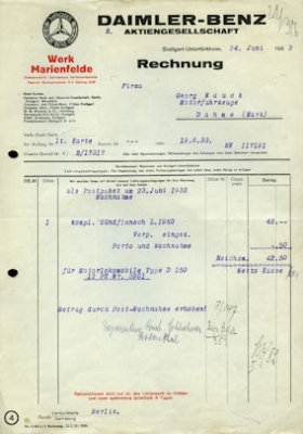 Mercedes-Benz Brief 1933 -1-