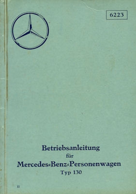 Mercedes-Benz Typ 130 owner`s manuel 1935