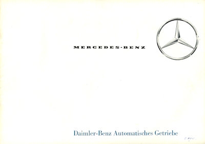 Mercedes-Benz Automatisches Getriebe Prospekt 6.1965