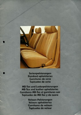 Mercedes-Benz upholsteries 1980