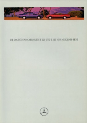 Mercedes-Benz E 220 320 Coupés + Cabriolets Prospekt 8.1993