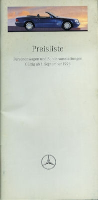 Mercedes-Benz Preisliste 9.1995