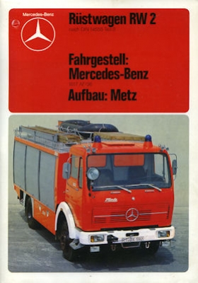 Mercedes-Benz Rüstwagen RW 2 brochure 1978