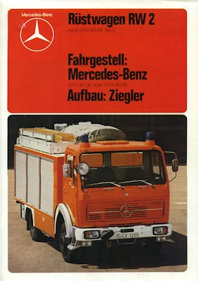 Mercedes-Benz Rüstwagen RW 2 brochure 1980