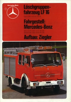 Mercedes-Benz Löschgruppenfahrzeug LF 16 Prospekt 1980