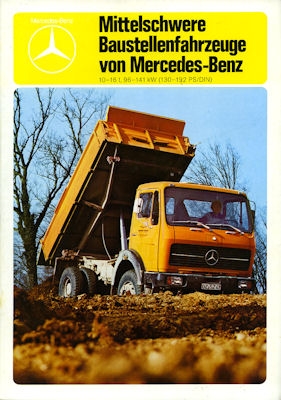 Mercedes-Benz Mittelschwere Baustellenfahrzeuge Prospekt 1980