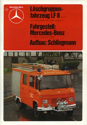 Mercedes-Benz Löschgruppenfahrzeug LF 8 Prospekt 1981