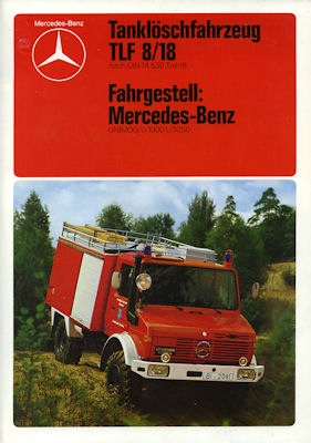 Mercedes-Benz Tanklöschfahrzeug TLF 8/18 brochure 1981