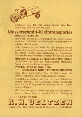 Mokuli Type 200 Prospekt 1957-1963