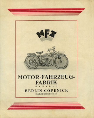 MFZ 349 ccm OHV 3,5 PS Prospekt ca. 1925