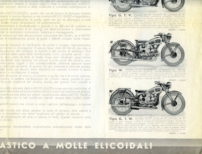 Moto Guzzi program 1938