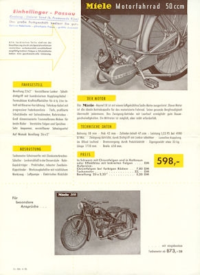 Miele 50 Prospekt 4.1955