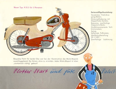 Miele Moped K 52 Prospekt ca. 1959