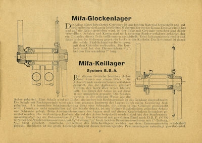 Mifa Fahrrad Programm 1930
