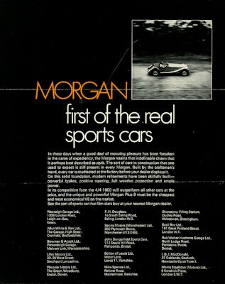 Morgan brochure 1970s