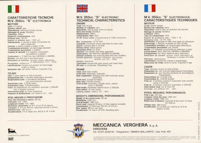 MV Agusta 350 Prospekt 1974