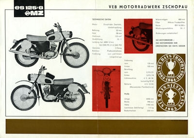 MZ ES 125/ G Prospekt 1966