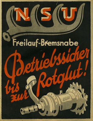 NSU Freilauf-Bremsnabe brochure 1924