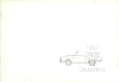 NSU Wankel Spider Broschüre 80/90er Jahre