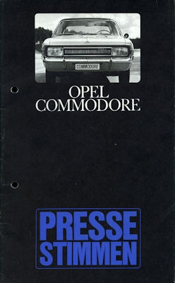 Opel Commodore Pressestimmen ca. 1969