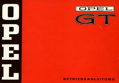 Opel GT Bedienungsanleitung 4.1973